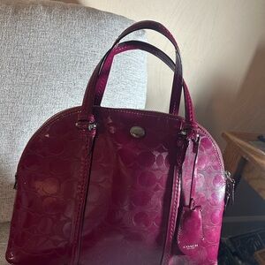 Coach Fuchsia Women's Satchel + Matching Wallet